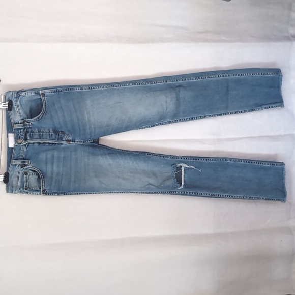 Boyish Dempsey High Rise Button Fly Distressed Raw Hem Denim Jeans Size 25 - Picture 2 of 11
